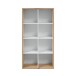 Bücherregal >Noa< in Artik Weiß / Nodi-Eiche - 72x136x33 (BxHxT)
