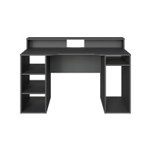 Gamingtisch >Ozone< in Anthrazit-Grau - 136x88x67 (BxHxT)