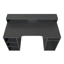 Gamingtisch >Ozone< in Anthrazit-Grau - 136x88x67 (BxHxT)