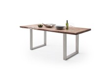 Baumkantentisch >Calabria< in Akazie natur lackiert - 200x79,5x100 (BxHxT)