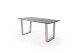 Baumkantentisch >Calabria< in Akazie grau lackiert - 180x76,5x90 (BxHxT)