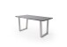 Baumkantentisch >Calabria< in Akazie grau lackiert - 200x77,5x100 (BxHxT)