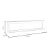Wandregal >Kashmir< in Pinie Weiss - 177,7x43,5x24,5cm (BxHxT)
