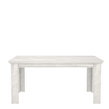 Esstisch >Kashmir< ausziehbar bis 205cm, in Pinie Weiss - 160(205)x75x90cm (BxHxT)