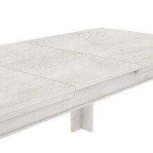 Esstisch >Kashmir< ausziehbar bis 205cm, in Pinie Weiss - 160(205)x75x90cm (BxHxT)