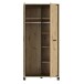 Kleiderschrank >TRONDHEIM< in Artisan Eiche / Schwarz Eiche - 99,1x209x60,3cm B/H/T