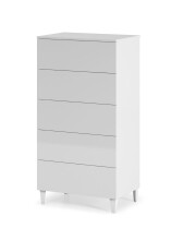 Kommode >Loft< in weiß glänzend - 61x117x40 (BxHxT)