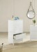 Kommode >Loft< in weiß glänzend - 61x117x40 (BxHxT)