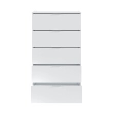 Hochkommode >Chest of drawers< in Artik-Weiß - 60x110x40 (BxHxT)