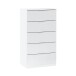 Hochkommode >Chest of drawers< in Artik-Weiß - 60x110x40 (BxHxT)