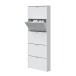 Schuhkipper >Shoe Cabinet< weiß glänzend - 70x180x17 (BxHxT)
