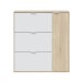 Schuhschrank >Class< in Kanada-Eiche/Weiß - 106x115x22 (BxHxT)