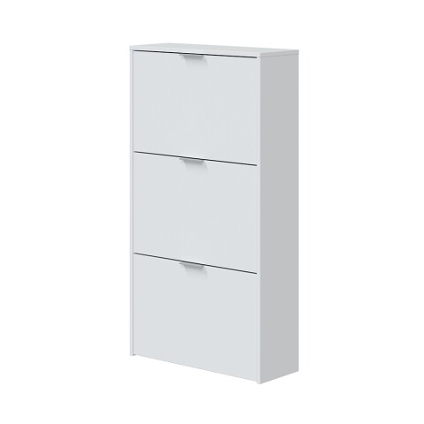 Schuhkipper >Shoe cabinet< weiß glänzend - 60x113x22 (BxHxT)