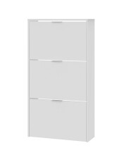 Schuhkipper >Shoe cabinet< weiß glänzend - 60x113x22 (BxHxT)