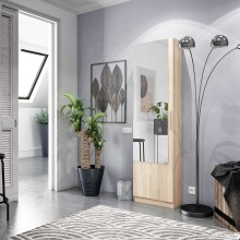 Schuhschrank >Kristal< in Kanada-Eiche - 50x180x22...