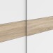 Kleiderschrank >LONGLINE< in Weiss / Sonoma Eiche - 170,3x190,5x61,2cm (BxHxT)