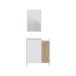 Garderobenset >Ethna< in Artik-Weiß/Natur - 77x91x24 (BxHxT)