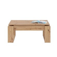 Couchtisch >Nova< höhenverstellbar in Nodi-Eiche-Dekor - 105x45x55 (BxHxT)