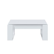 Couchtisch >Nova< höhenverstellbar in Artik-Weiß - 105x45x55 (BxHxT)