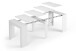 Kulissentisch >Consola< ausziehbar bis 237cm, in weiß glänzend - 51-237x78x90 (BxHxT)