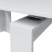 Kulissentisch >Consola< ausziehbar bis 237cm, in weiß glänzend - 51-237x78x90 (BxHxT)