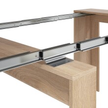 Kulissen-Esstisch >Consola< ausziehbar bis 237cm, in Kanada-Eiche - 51-237x78x90 (BxHxT)