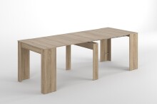 Kulissen-Esstisch >Consola< ausziehbar bis 237cm, in Kanada-Eiche - 51-237x78x90 (BxHxT)