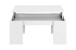 Couchtisch >Kendra< höhenverstellbar in weiß glänzend - 100x43x50 (BxHxT)