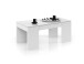Couchtisch >Kendra< höhenverstellbar in weiß glänzend - 100x43x50 (BxHxT)