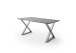 Baumkantentisch >Calabria< in Akazie grau lackiert - 180x76,5x90 (BxHxT)