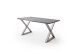 Baumkantentisch >Calabria< in Akazie grau lackiert - 200x77,5x100 (BxHxT)