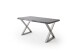 Baumkantentisch >Calabria< in Akazie grau lackiert - 240x79,5x100 (BxHxT)
