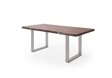 Baumkantentisch >Calabria< in Akazie walnussfarbig - 200x79,5x100 (BxHxT)