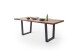 Baumkantentisch >Calabria< in Akazie natur / anthrazit - 200x79,5x100 (BxHxT)