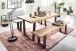 Baumkantentisch >Calabria< in Akazie natur / anthrazit - 200x79,5x100 (BxHxT)