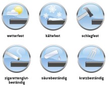Klapptisch >Boulevard< in Schiefer anthrazit, mecalit®-PRO - 115x72x70cm (BxHxT)