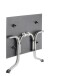 Klapptisch >Boulevard< in Schiefer anthrazit, Polytec® - 120x73x80cm (BxHxT)