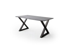 Baumkantentisch >Calabria< in Akazie grau  / anthrazit - 160x76,5x90 (BxHxT)