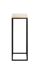 Blumentisch >52568< in eiche, schwarz, MDF, Metall - 23x67x23cm (BxHxT)