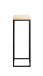 Blumentisch >52568< in eiche, schwarz, MDF, Metall - 23x67x23cm (BxHxT)