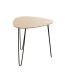 Beistelltisch >24468< in schwarz-eiche, MDF, Metall - 48x48x48cm (BxHxT)