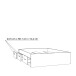 Bettgestell >VANKKA< in Planked Eiche , Weiss  - 150,5x43x194,9cm (BxHxT)