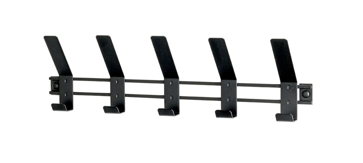 Garderobenleiste >54534< in schwarz, Metall - 52x14x6cm (BxHxT)