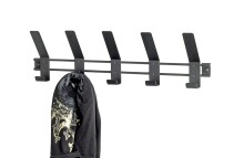Garderobenleiste >54534< in schwarz, Metall - 52x14x6cm (BxHxT)