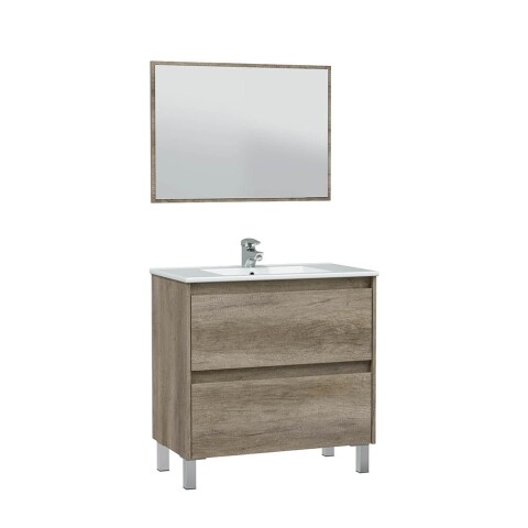 Waschbeckenunterschrank >DAKOTA< in Nordik - 80x80x45 (BxHxT)