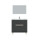 Waschbeckenunterschrank >LOTTO< in Anthrazit-Grau / Eiche - 80x80x45 (BxHxT)