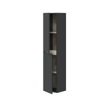 Wandhängeschrank >LOTTO< in Anthrazit-Grau / Eiche - 31x135x26 (BxHxT)