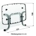 Klapptisch >Boulevard< in Mamor weiß, mecalit®-PRO - 150x72x90cm (BxHxT)