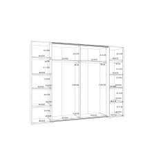 Kleiderschrank >RAYONG< in Artisan Eiche  / Schwarz  - 270,3x210x61,2cm (BxHxT)