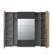 Kleiderschrank >RAYONG< in Artisan Eiche  / Schwarz  - 270,3x210x61,2cm (BxHxT)